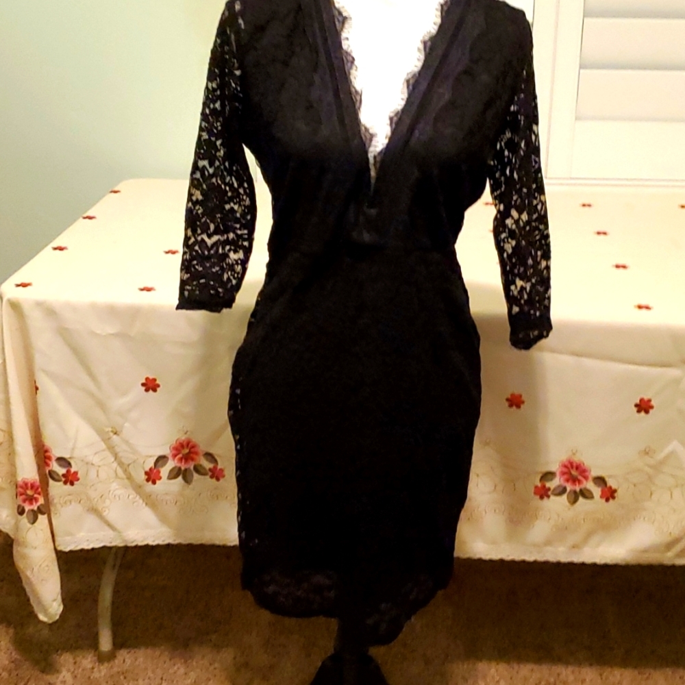 Black lace dress